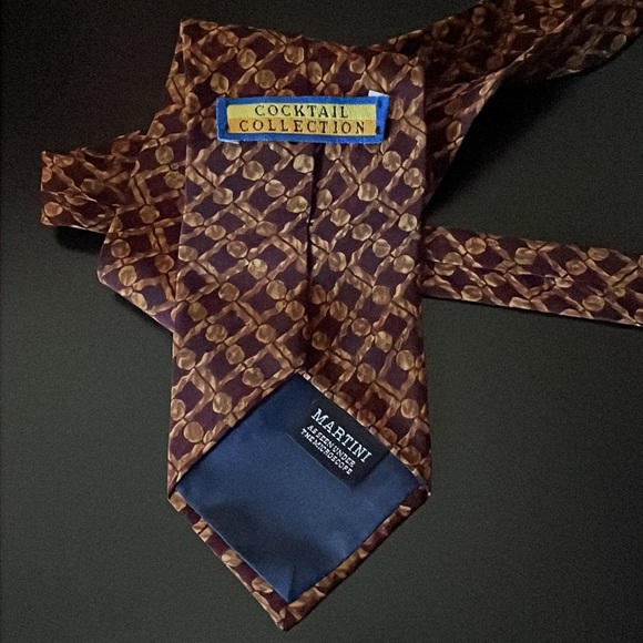 Jerry J. Garcia Y2K COCKTAIL COLLECTION MARTINI Microscope Stonehenge SILK Tie - Picture 2 of 6